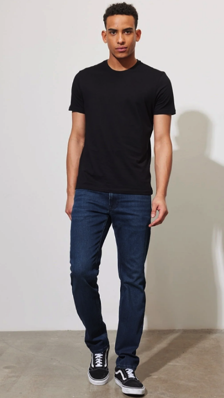 Riders by Lee Dallas Straight Fit Straight Cut Normal Waist Dark Blue Flexible Jeans Jeans L002